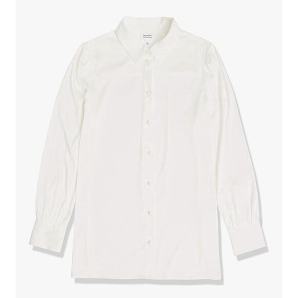 The Drop Lucywhims Shirt Black Blouse Collar Shirt Buttons Womens Large New 1E - Picture 5 of 6